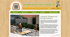 Desktop Screenshot of carpentersunionlocal13.org